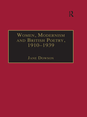 cover image of Women, Modernism and British Poetry, 1910–1939